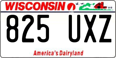 WI license plate 825UXZ