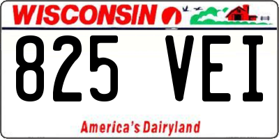 WI license plate 825VEI