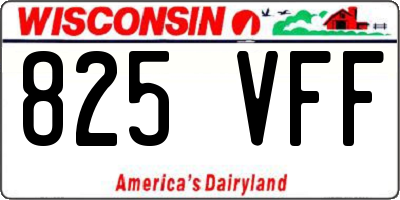 WI license plate 825VFF