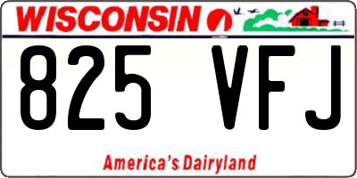 WI license plate 825VFJ