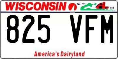 WI license plate 825VFM