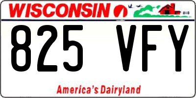 WI license plate 825VFY