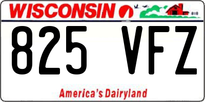 WI license plate 825VFZ