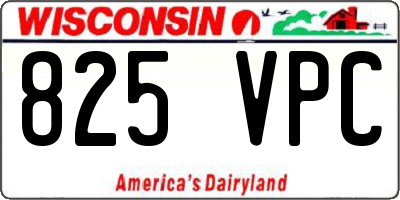 WI license plate 825VPC
