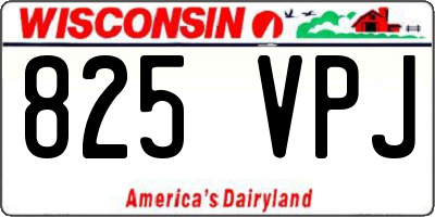 WI license plate 825VPJ