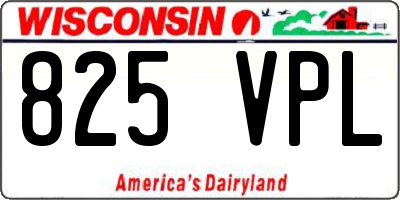WI license plate 825VPL