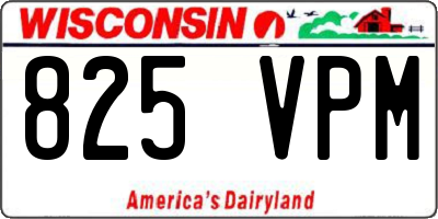 WI license plate 825VPM