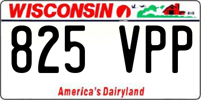 WI license plate 825VPP