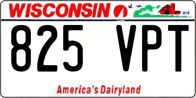 WI license plate 825VPT
