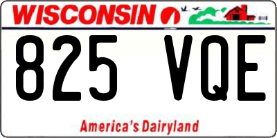 WI license plate 825VQE