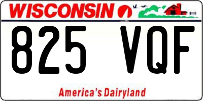 WI license plate 825VQF