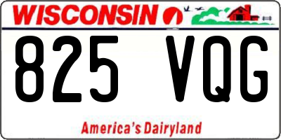 WI license plate 825VQG