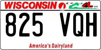 WI license plate 825VQH