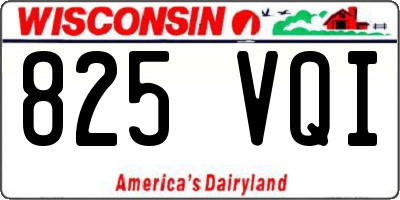 WI license plate 825VQI