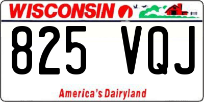 WI license plate 825VQJ
