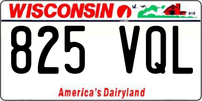 WI license plate 825VQL