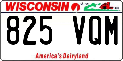 WI license plate 825VQM