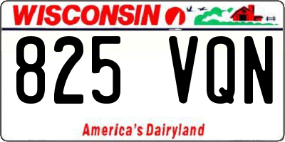 WI license plate 825VQN