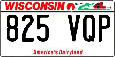 WI license plate 825VQP