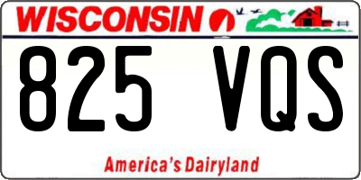 WI license plate 825VQS
