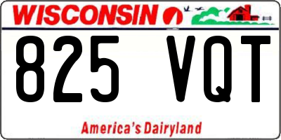 WI license plate 825VQT