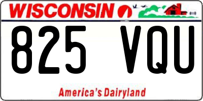 WI license plate 825VQU
