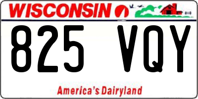 WI license plate 825VQY