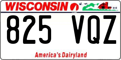 WI license plate 825VQZ