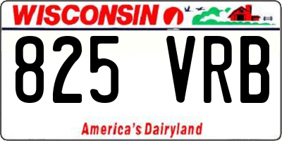 WI license plate 825VRB