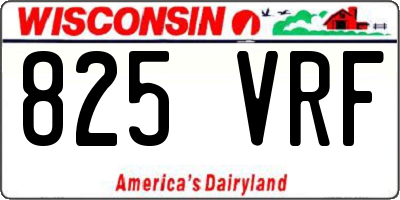 WI license plate 825VRF