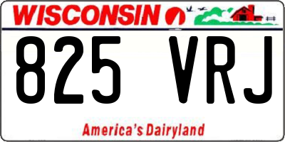 WI license plate 825VRJ