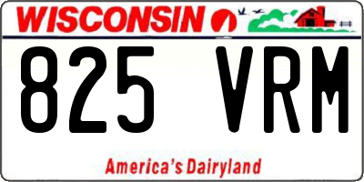 WI license plate 825VRM
