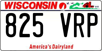 WI license plate 825VRP