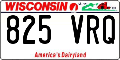 WI license plate 825VRQ