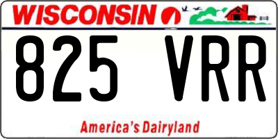 WI license plate 825VRR