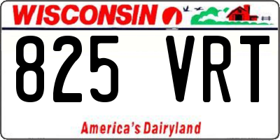 WI license plate 825VRT