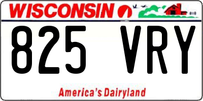 WI license plate 825VRY
