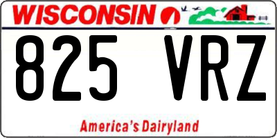 WI license plate 825VRZ