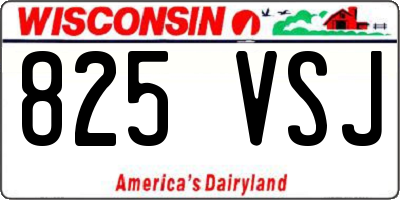 WI license plate 825VSJ