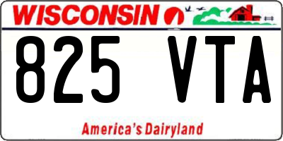 WI license plate 825VTA