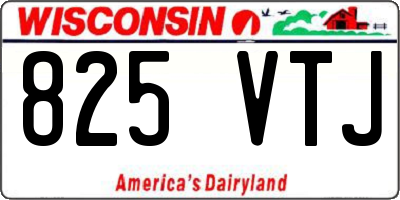 WI license plate 825VTJ