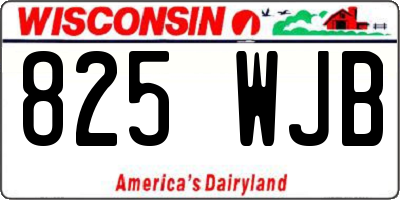 WI license plate 825WJB