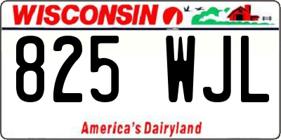 WI license plate 825WJL