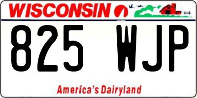 WI license plate 825WJP