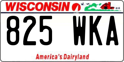 WI license plate 825WKA