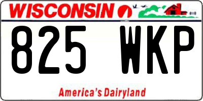 WI license plate 825WKP