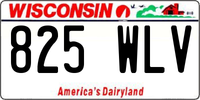 WI license plate 825WLV