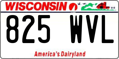 WI license plate 825WVL