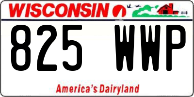 WI license plate 825WWP