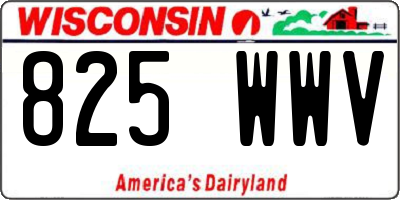WI license plate 825WWV